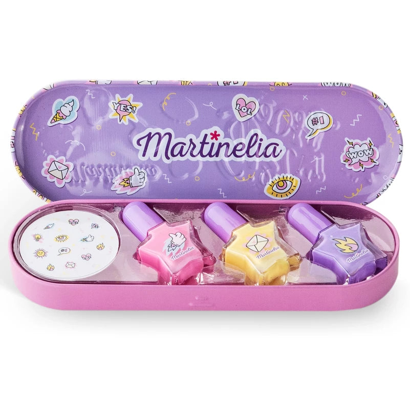 Martinelia Super Girl Nail Polish & Stickers Tin Box