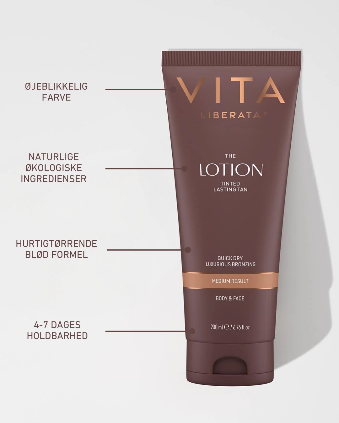 Vita Liberata Tinted Gradual Tanning Lotion Medium – Gradvis selvbruner med guidefarve200ml
