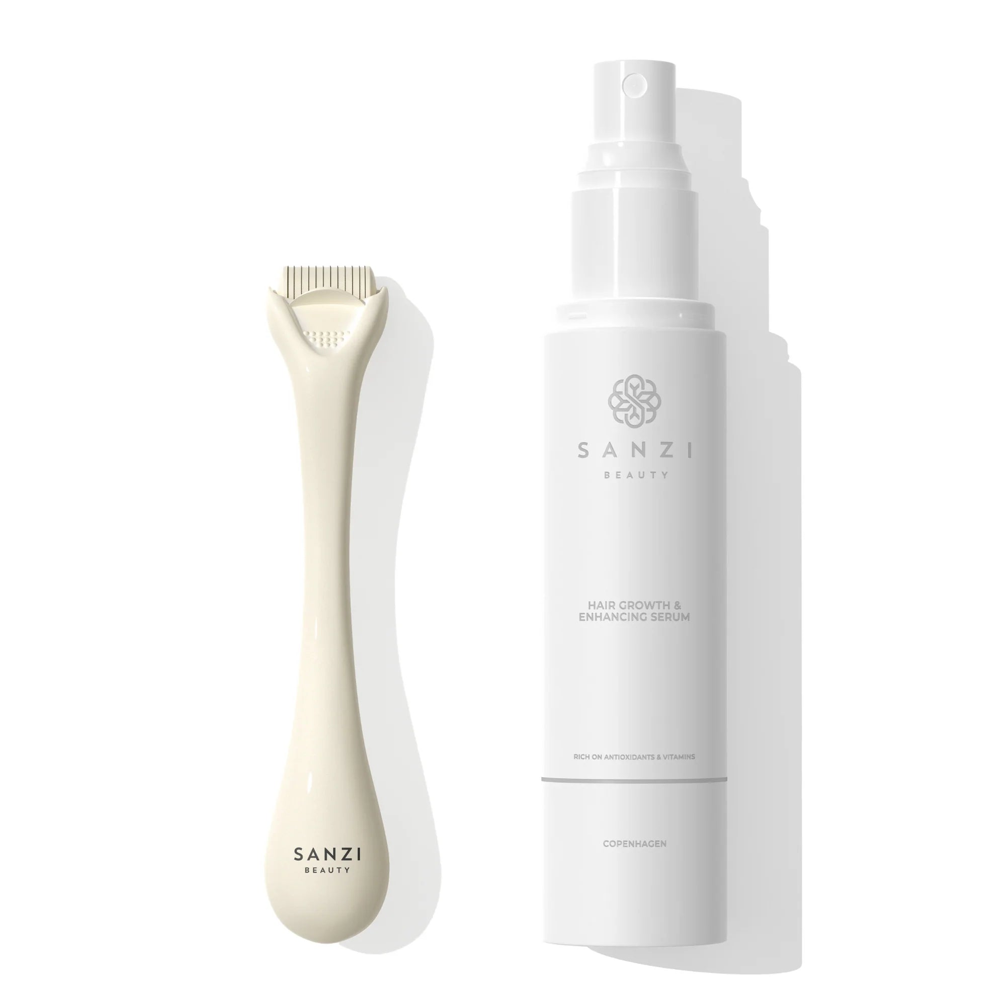 Sanzi Beauty Pakke: Hair Growth Serum & Micro Needle Roller