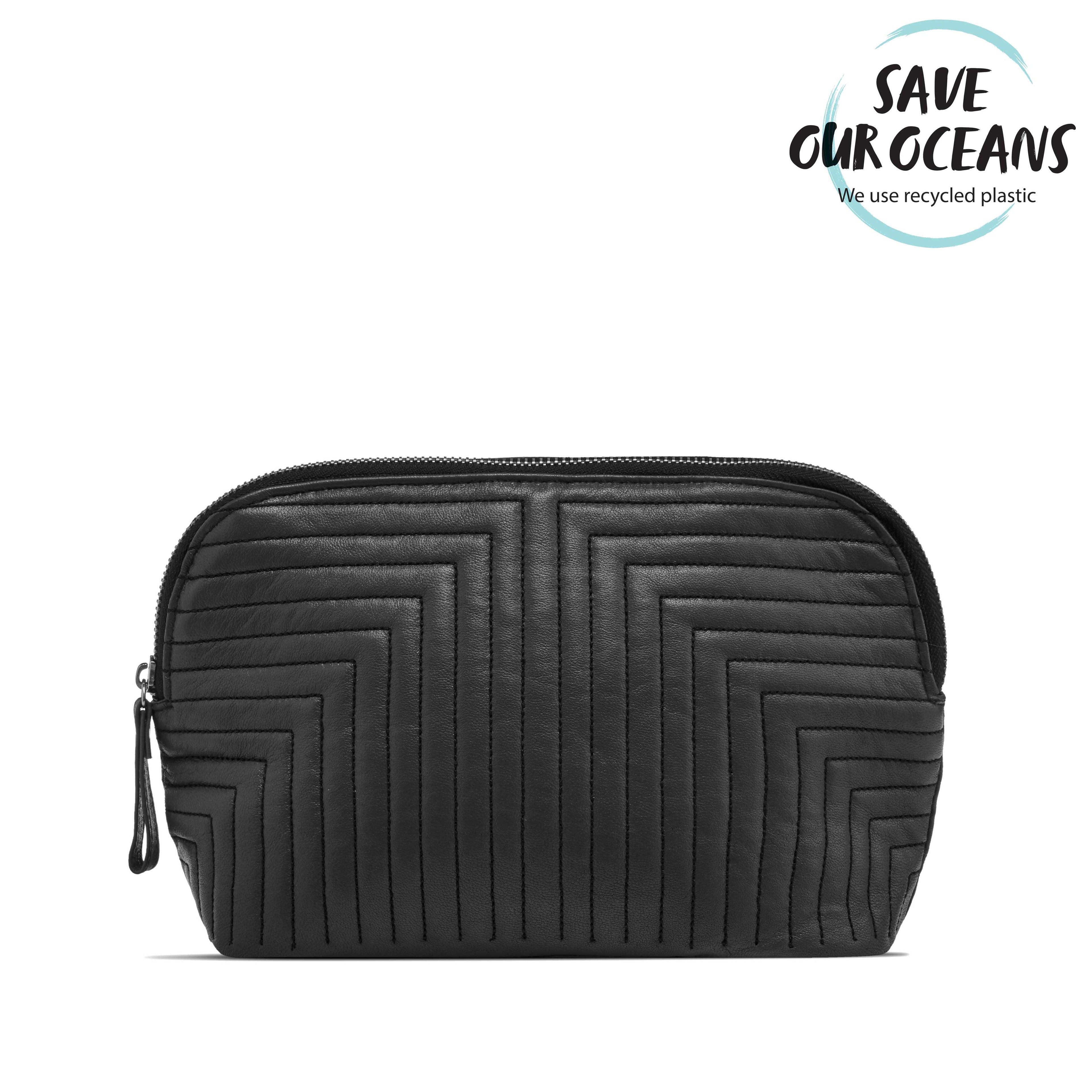 Gillian Jones Toilettaske Dome Bag Leather Black