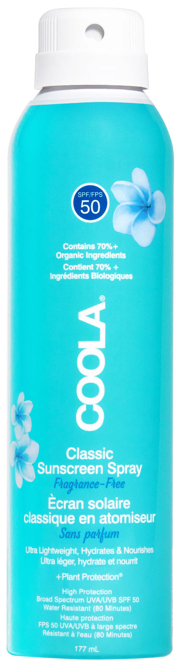 Image of COOLA Classic Body Sunscreen Spray Spf 50 Fragrance-Free 177ml