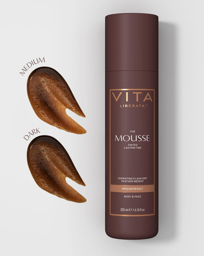 Vita Liberata Tinted Tanning Mousse Dark 200 ml – Selvbruner mousse med guidefarve200 ml