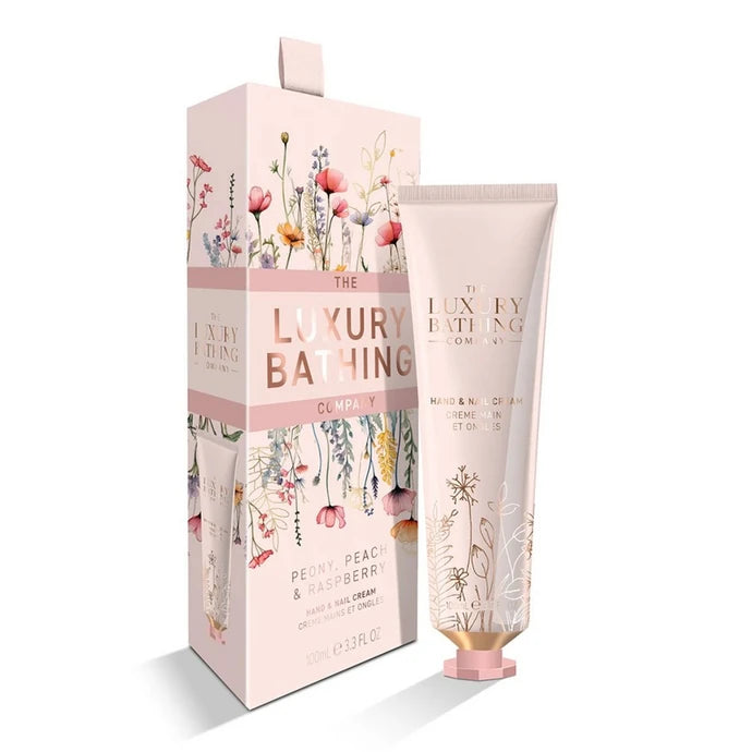 The Luxury Bathing Company Peony, Peach &amp; Raspberry Hand &amp; Nail Cream 100ml