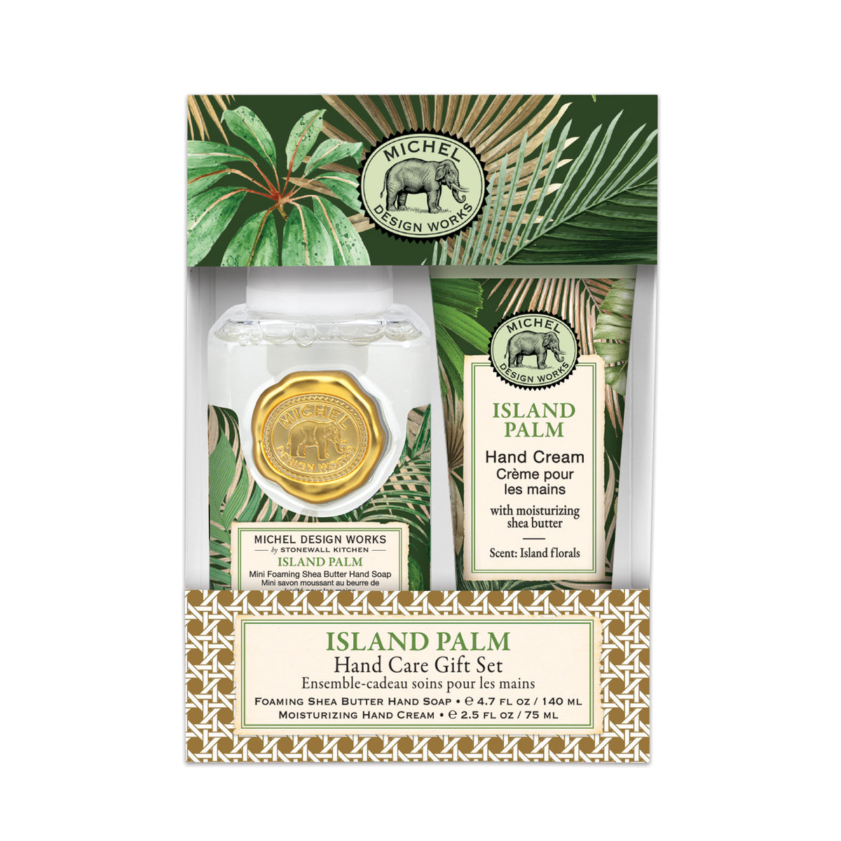 Michel Gavesæt Island Palm Skumsæbe &amp; Håndcreme
