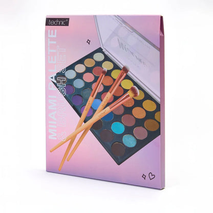 Technic Makeup Miami Palette &amp; Brush Set