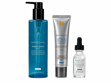 Image of SkinCeuticals Starter Kit- Simply Clean, Brightening spf 50 og Hydrating B5 Serum