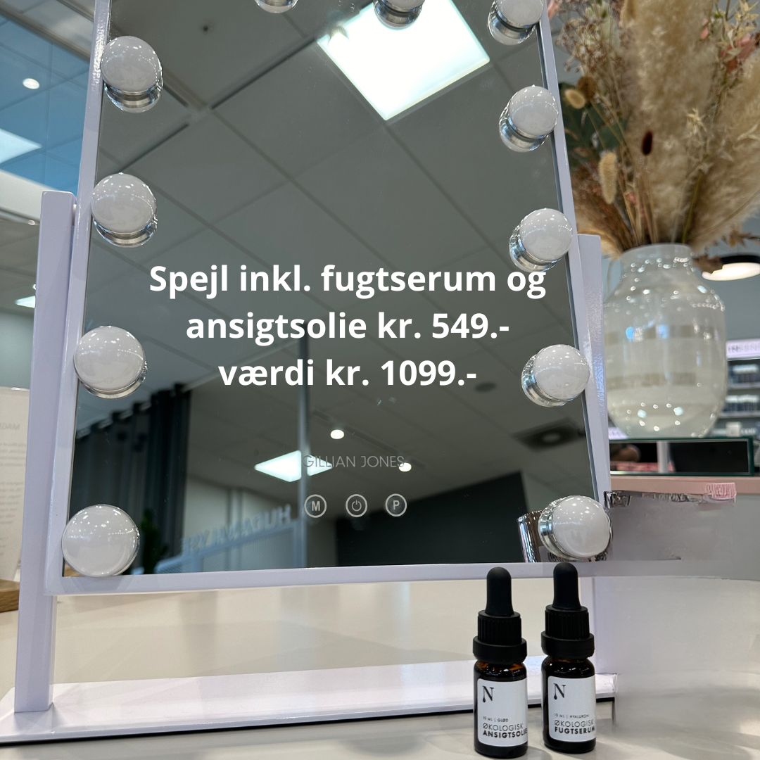 Gillian Jones Makeup artist spejl med touch og LED inkl. gratis ansigts serum og olie.
