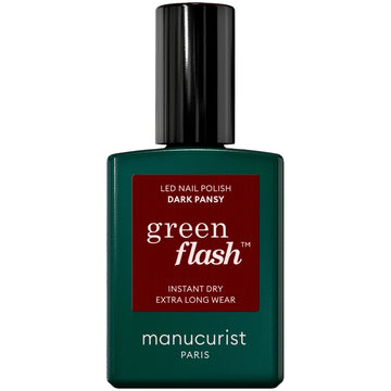 Image of Manucurist Green Flash LED Gel Nail Polish Dark Pansy 15ml