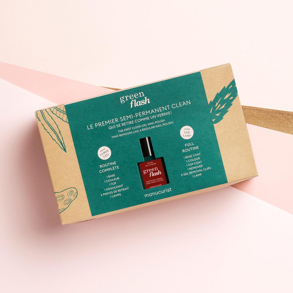 Manucurist Green Flash Gel Polish Starter Kit Dark Pansy