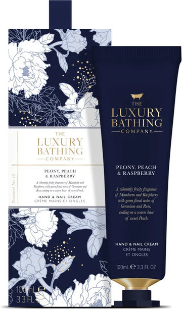 The Luxury Bathing Company Peony, Peach &amp; Raspberry Hand &amp; Nail Cream 100ml
