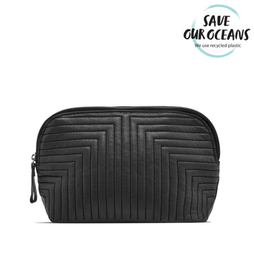 Image of Gillian Jones Toilettaske Dome Bag Leather Black