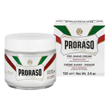 Proraso Preshave Cream - Sensitive, Grøn Te &amp; Havre, 100 ml.