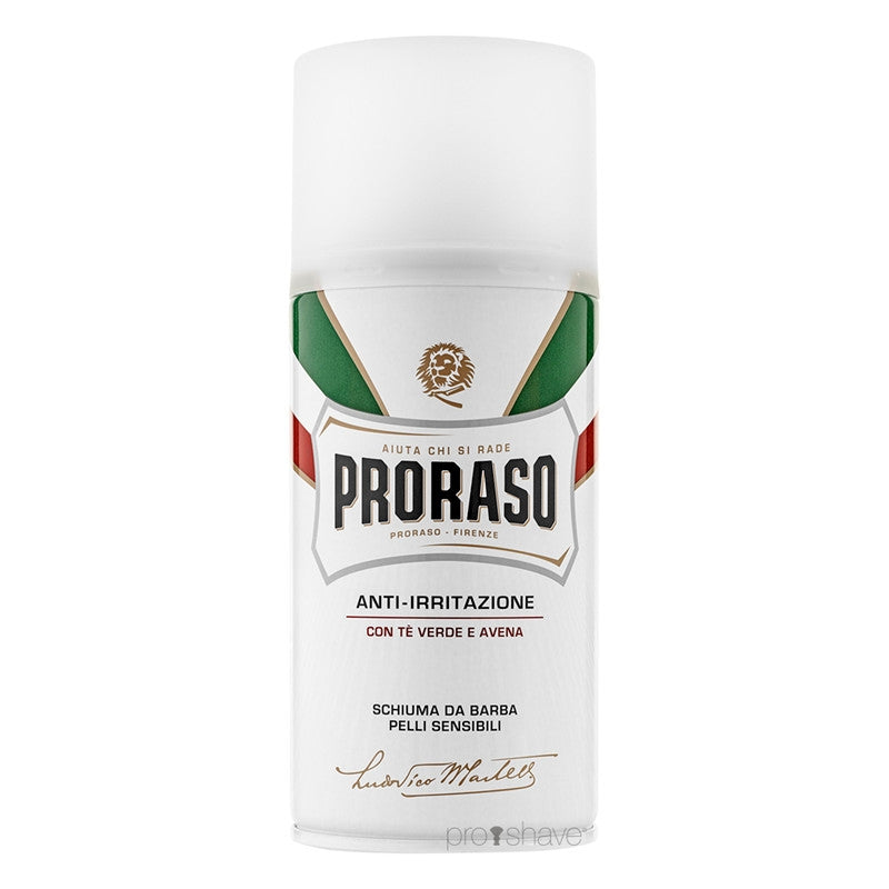 Proraso Barberskum - Sensitive, Grøn Te &amp; Havre, 300 ml.