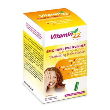 Vitamin 22 - Specifikt for kvinder 60 kapsler