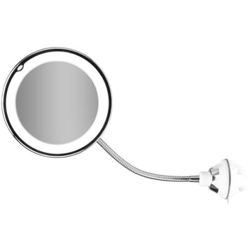 Image of Gillian Jones X10 Led Light Goose-Neck Suction Mirror Silver