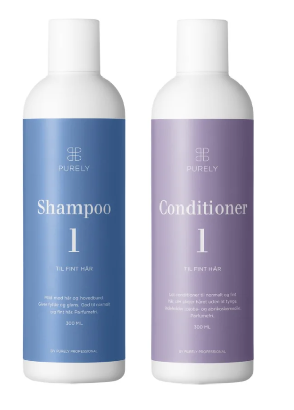 Purely Professional - sæt til fint hår m. Shampoo 1 og Conditioner 1