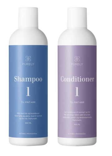 Purely Professional - sæt til fint hår m. Shampoo 1 og Conditioner 1