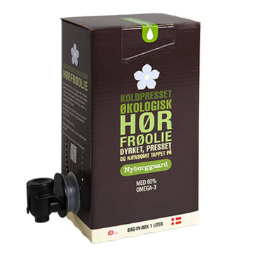Image of Nyborggaard koldpresset økologisk hørfrøolie 1 Liter